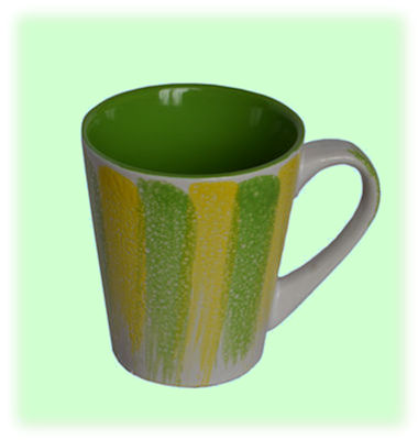 Mug vert-jaune haute