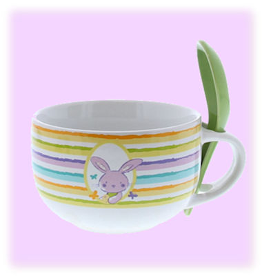 Tasse à soupe avec cuillère - Stripes Rabby